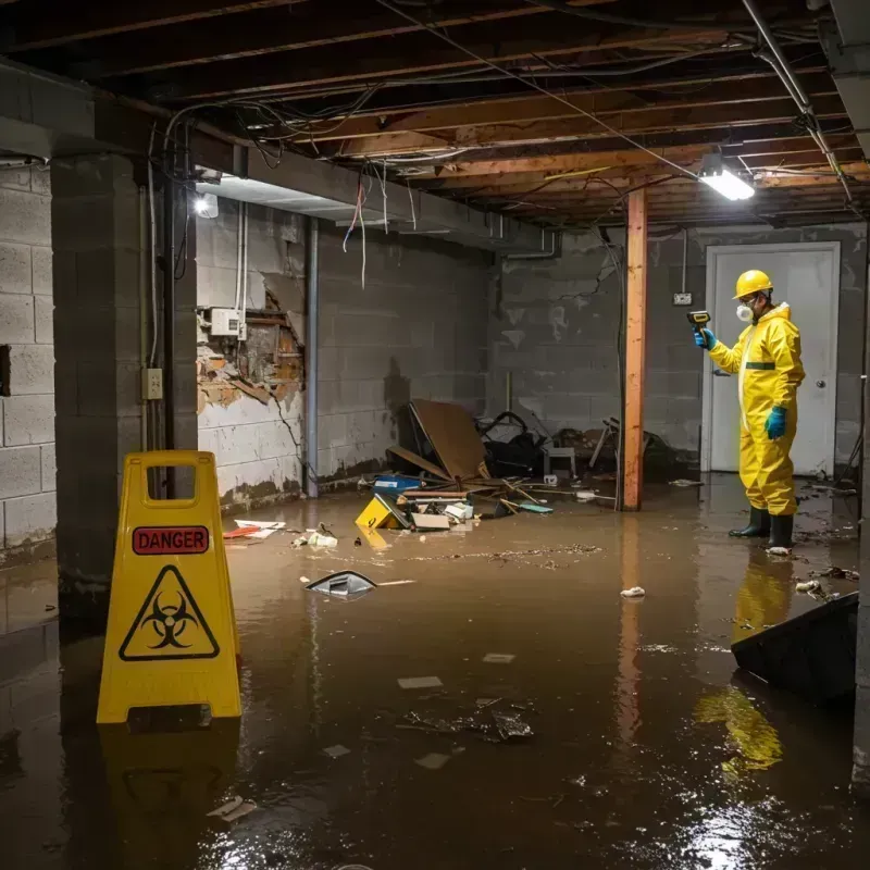 Flooded Basement Electrical Hazard in Garfield, NJ Property